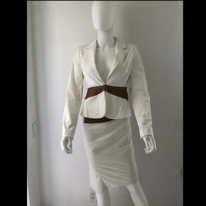 Marciano ivory skirt suit (blazer and skirt)